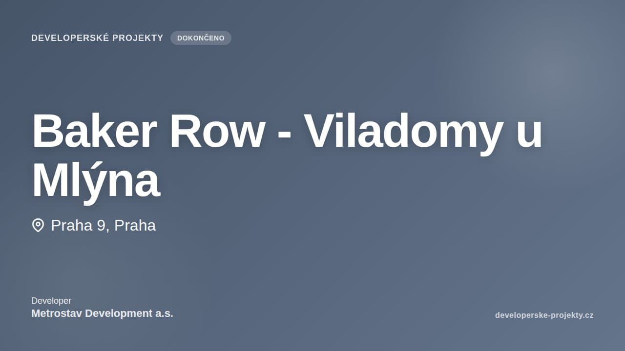 Baker Row - Viladomy u Mlýna — vizualizace