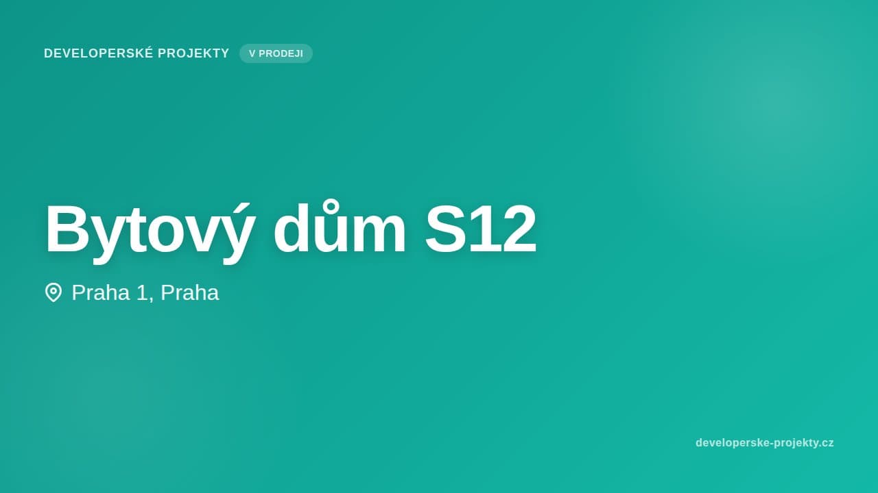 Bytový dům S12 — vizualizace
