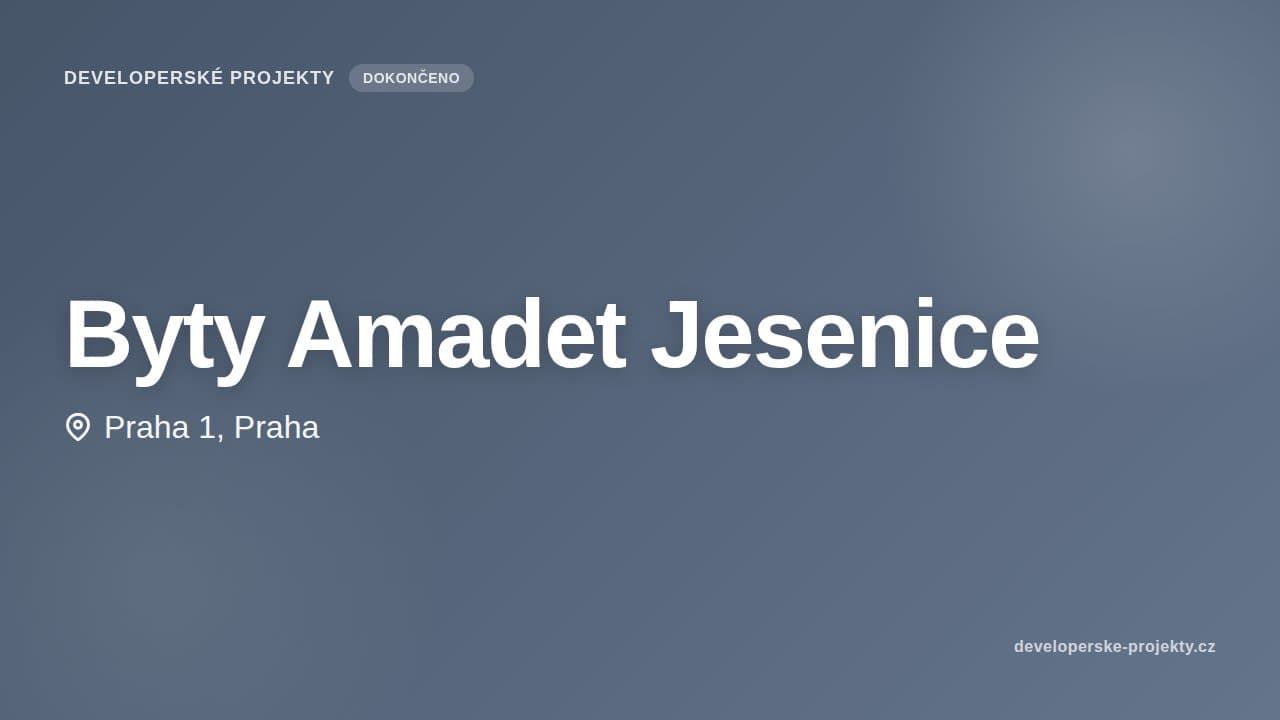 Byty Amadet Jesenice — vizualizace