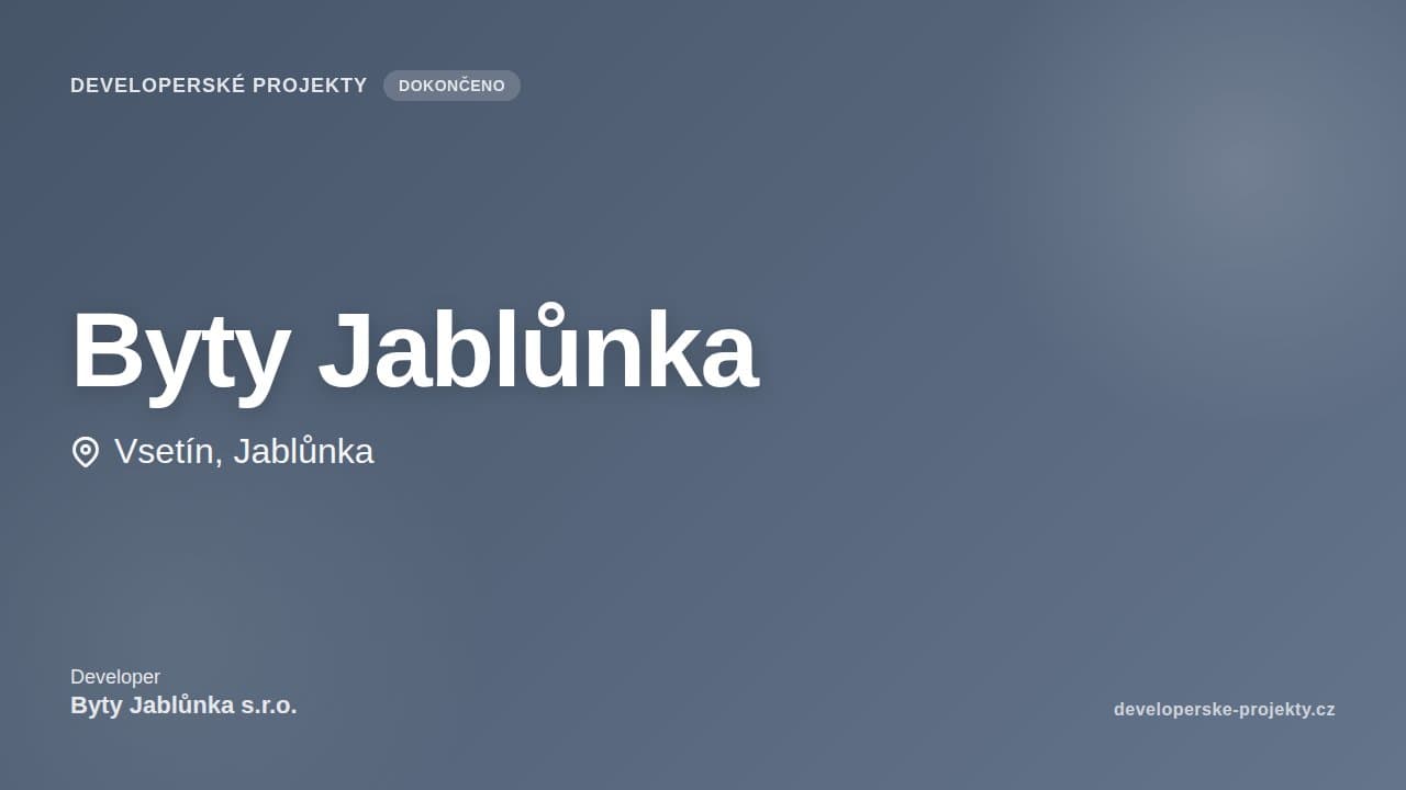Byty Jablůnka — vizualizace