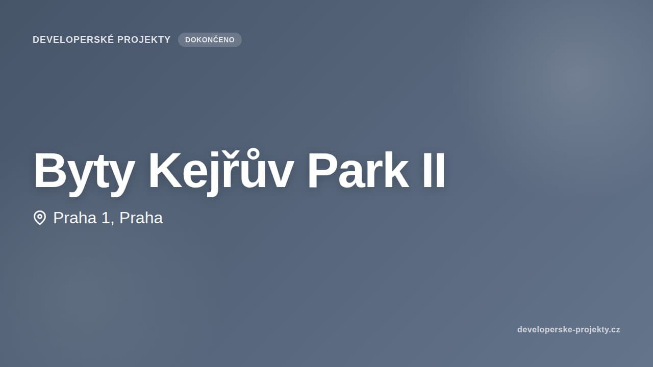 Byty Kejřův Park II — vizualizace