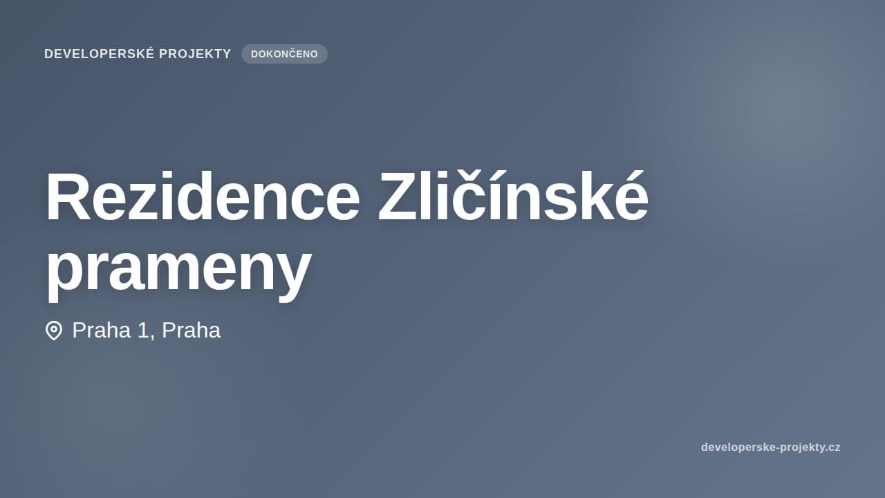 Rezidence Zličínské prameny — vizualizace