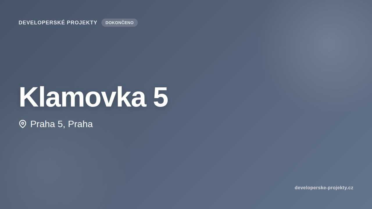 Klamovka 5 — vizualizace