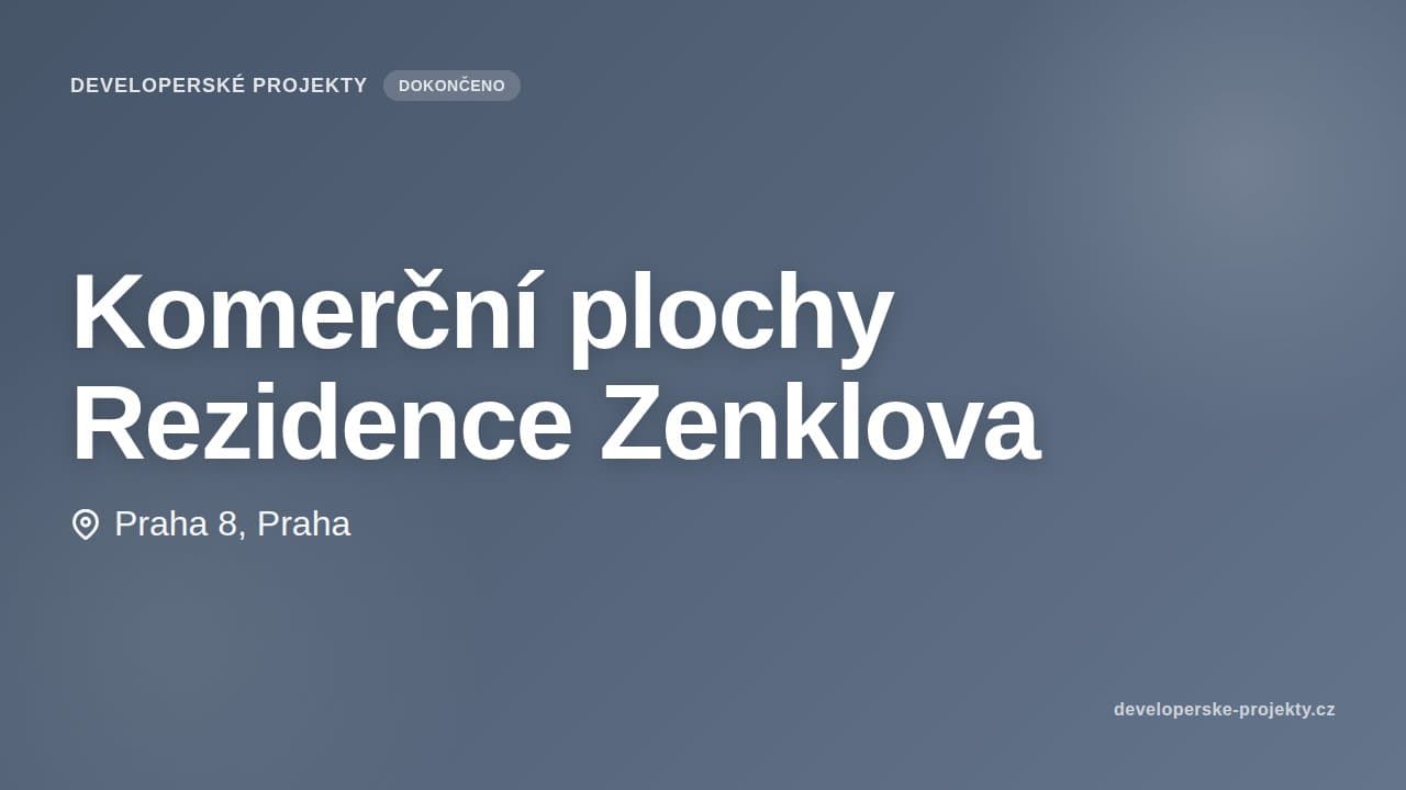 Komerční plochy Rezidence Zenklova