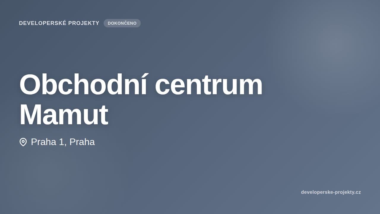 Obchodní centrum Mamut — vizualizace