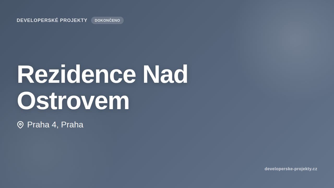 Rezidence Nad Ostrovem — vizualizace