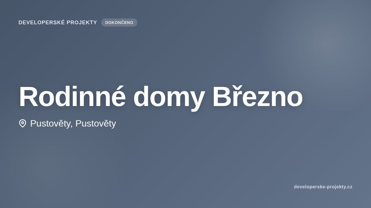 Rodinné domy Březno — vizualizace