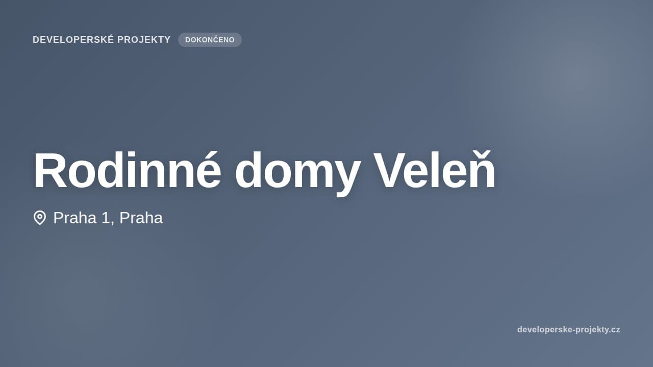 Rodinné domy Veleň — vizualizace