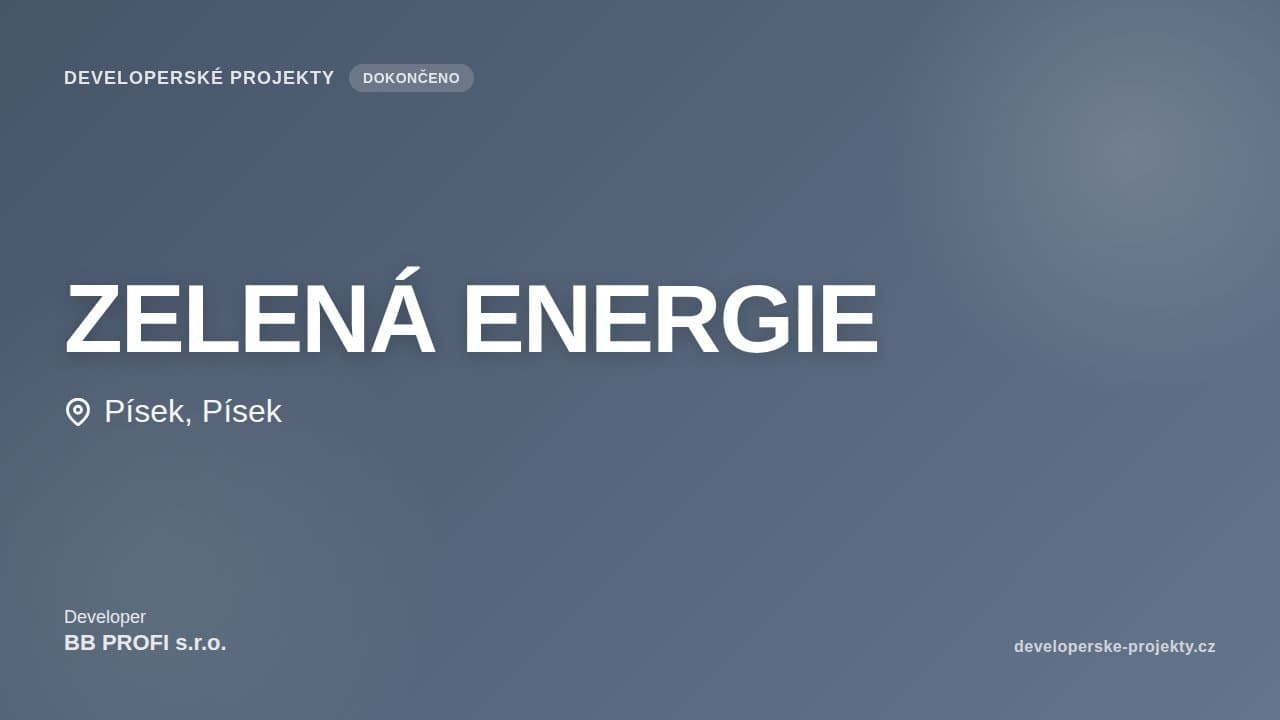 ZELENÁ ENERGIE — vizualizace