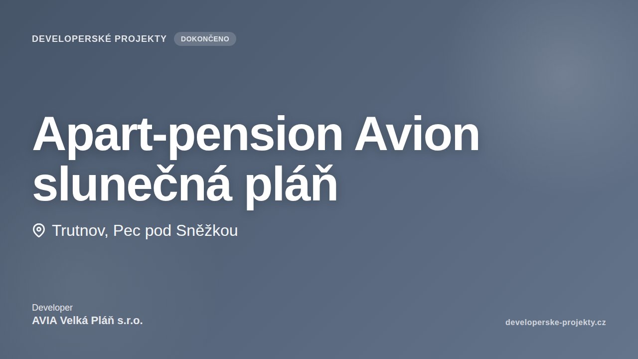 Apart-pension Avion slunečná pláň