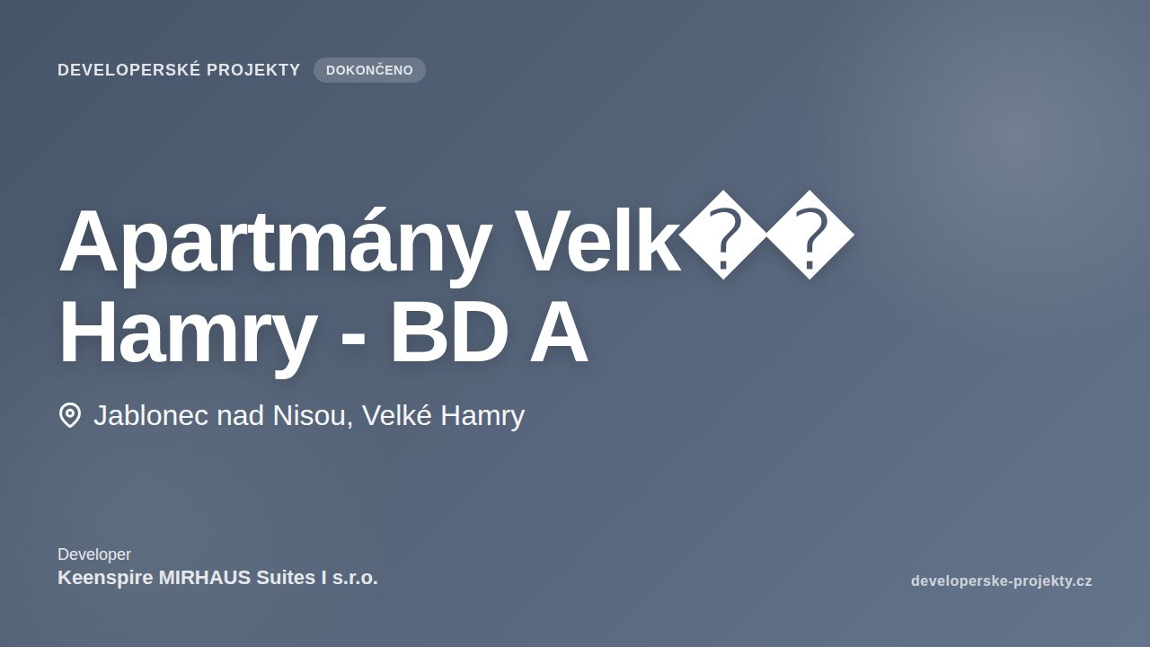 Apartmány Velké Hamry - BD A