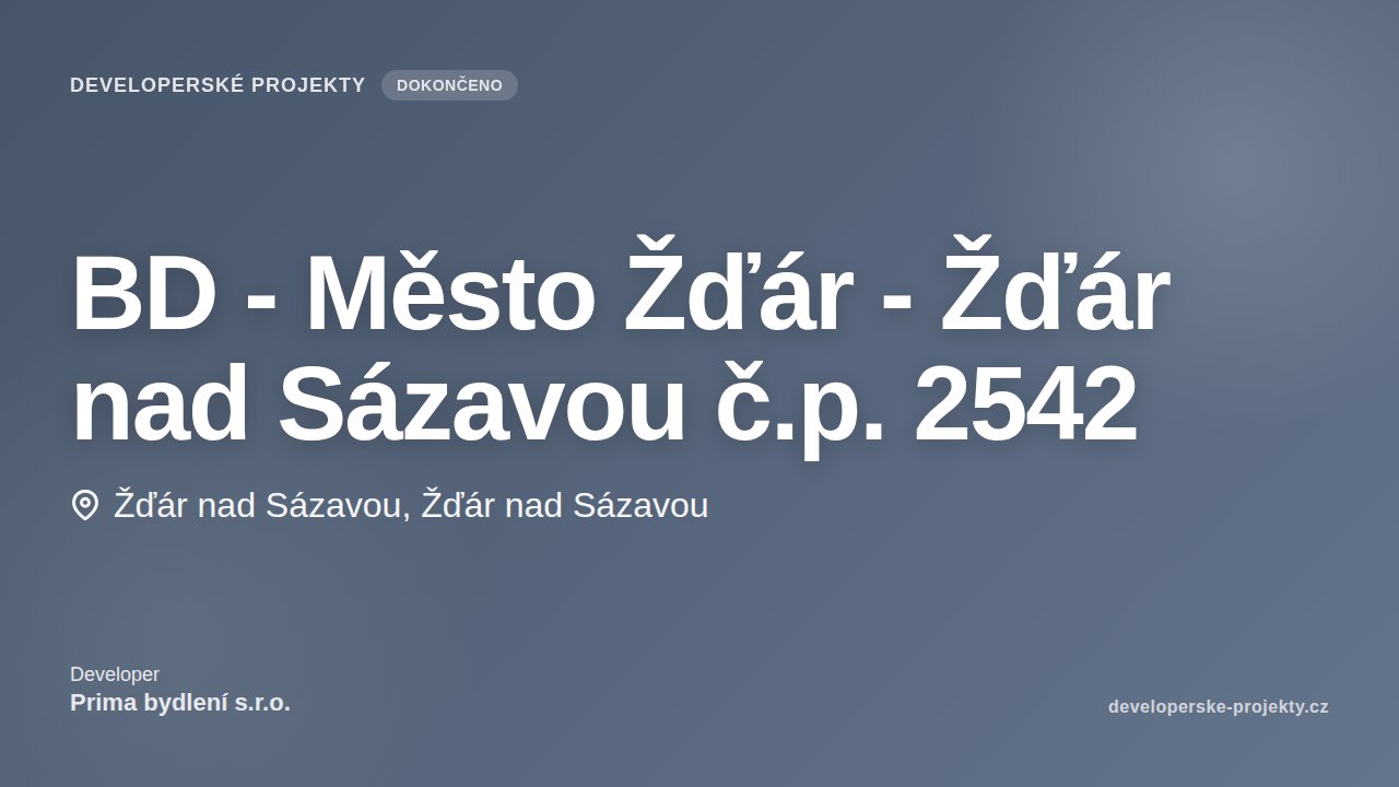 BD - Město Žďár - Žďár nad Sázavou č.p. 2542
