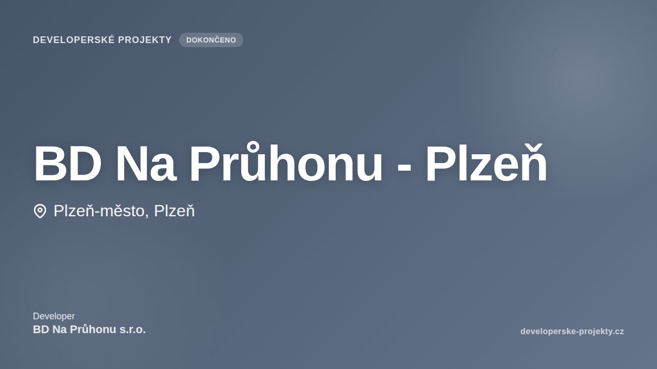 BD Na Průhonu - Plzeň