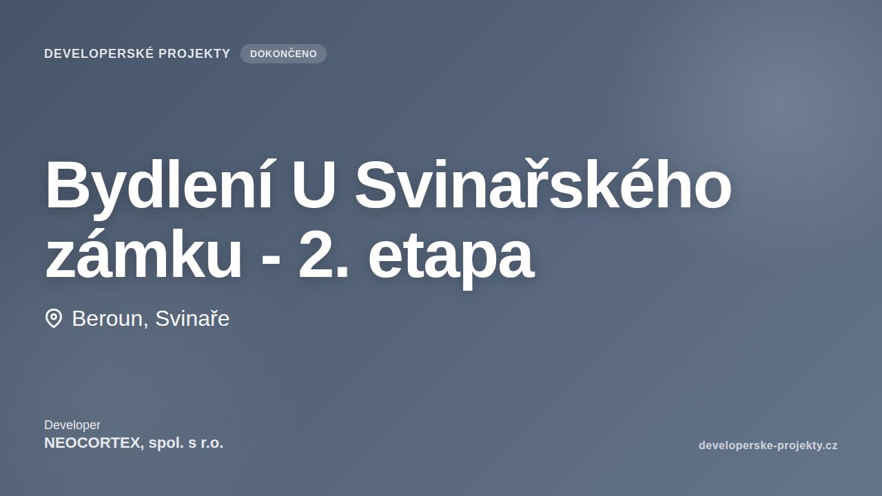 Bydlení U Svinařského zámku - 2. etapa