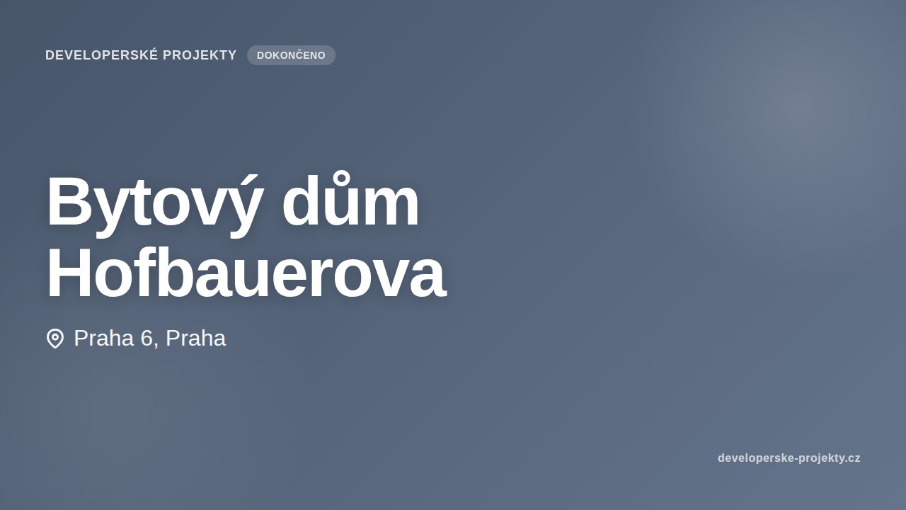 Bytový dům Hofbauerova