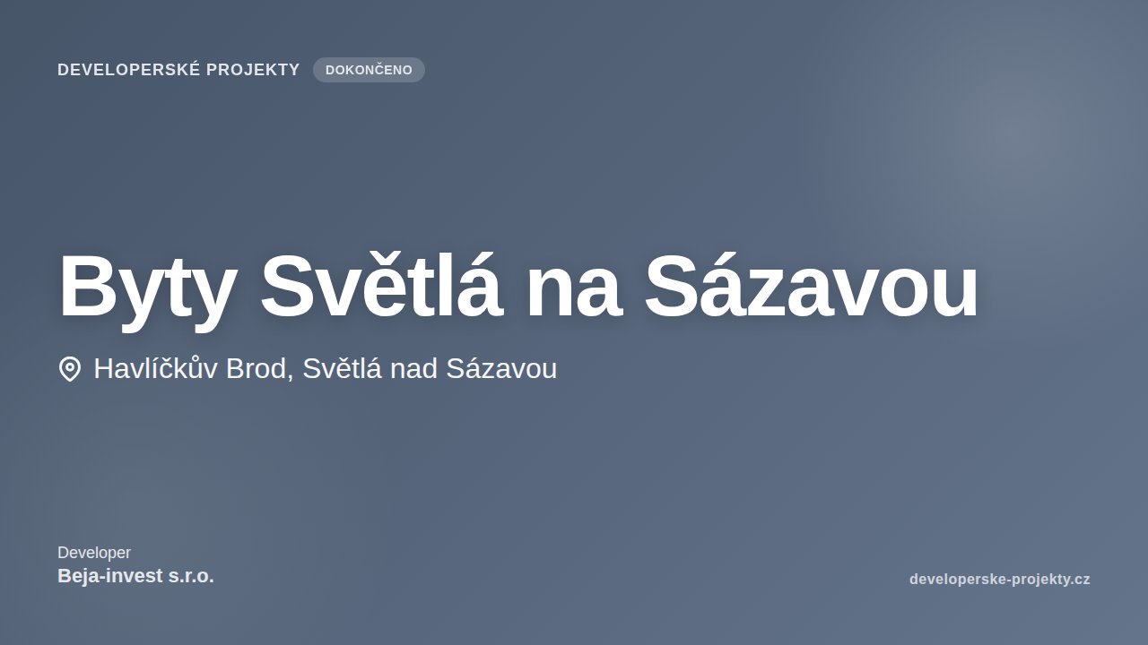 Byty Světlá na Sázavou