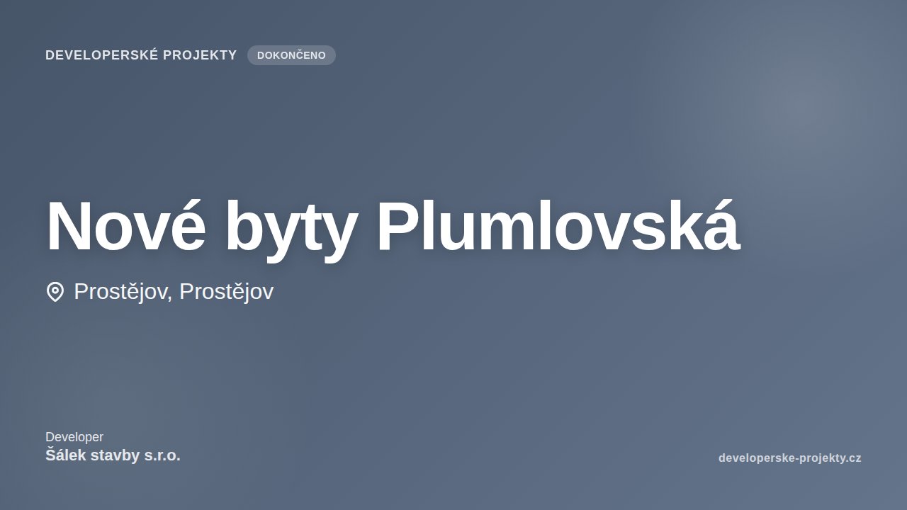 Nové byty Plumlovská