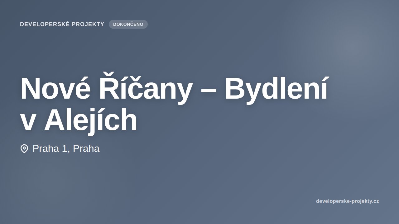 Nové Říčany – Bydlení v Alejích