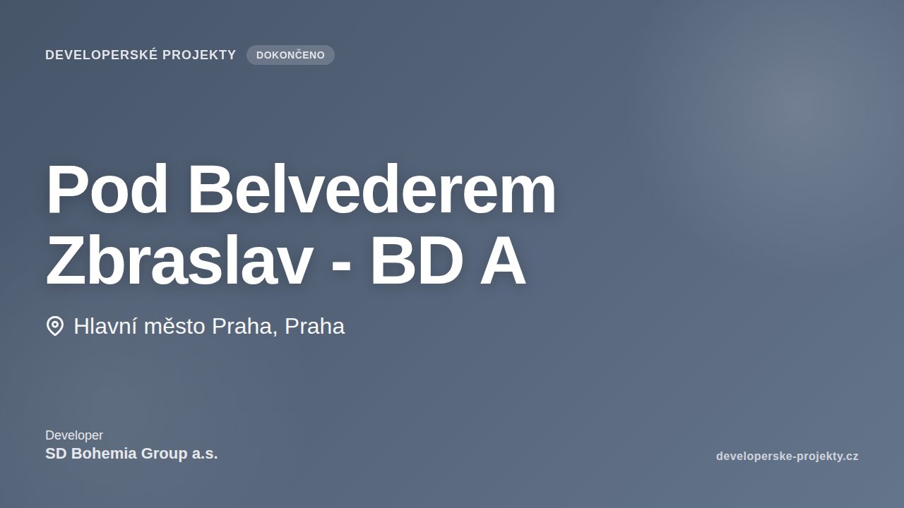 Pod Belvederem Zbraslav - BD A