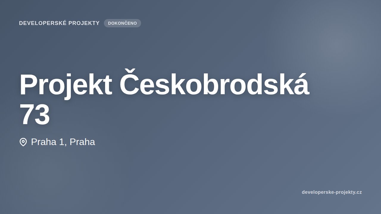 Projekt Českobrodská 73