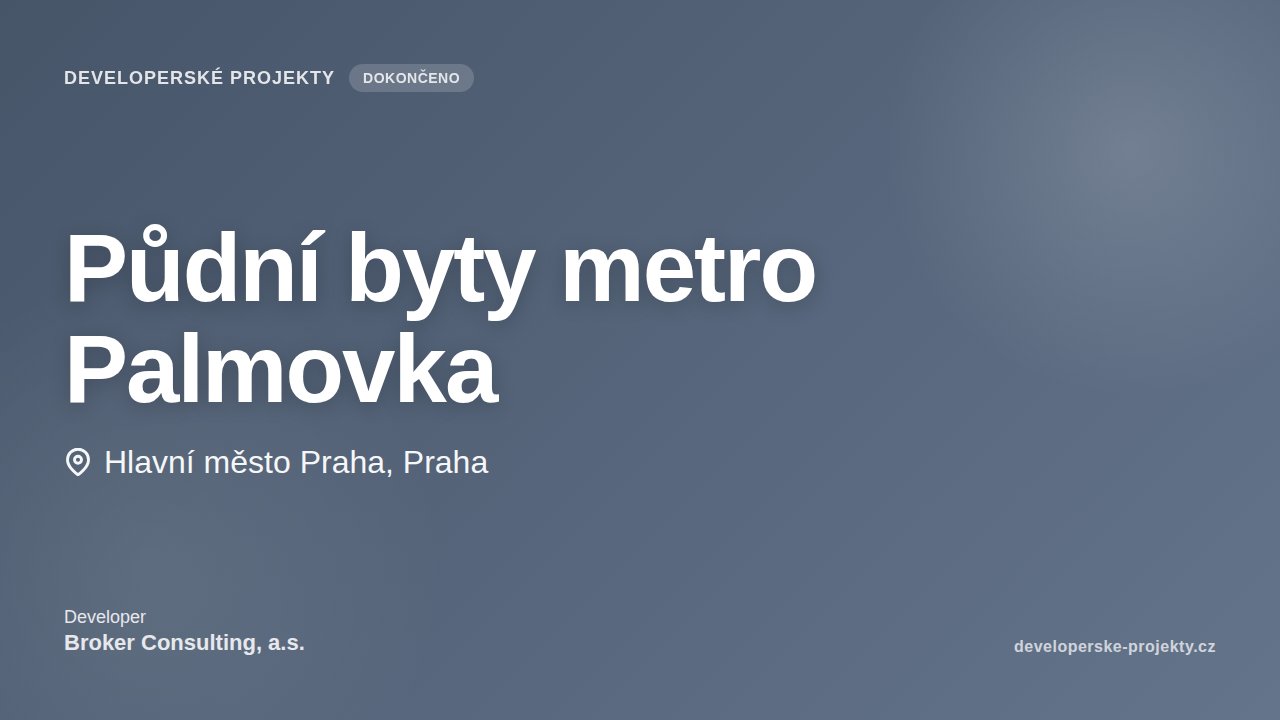 Půdní byty metro Palmovka