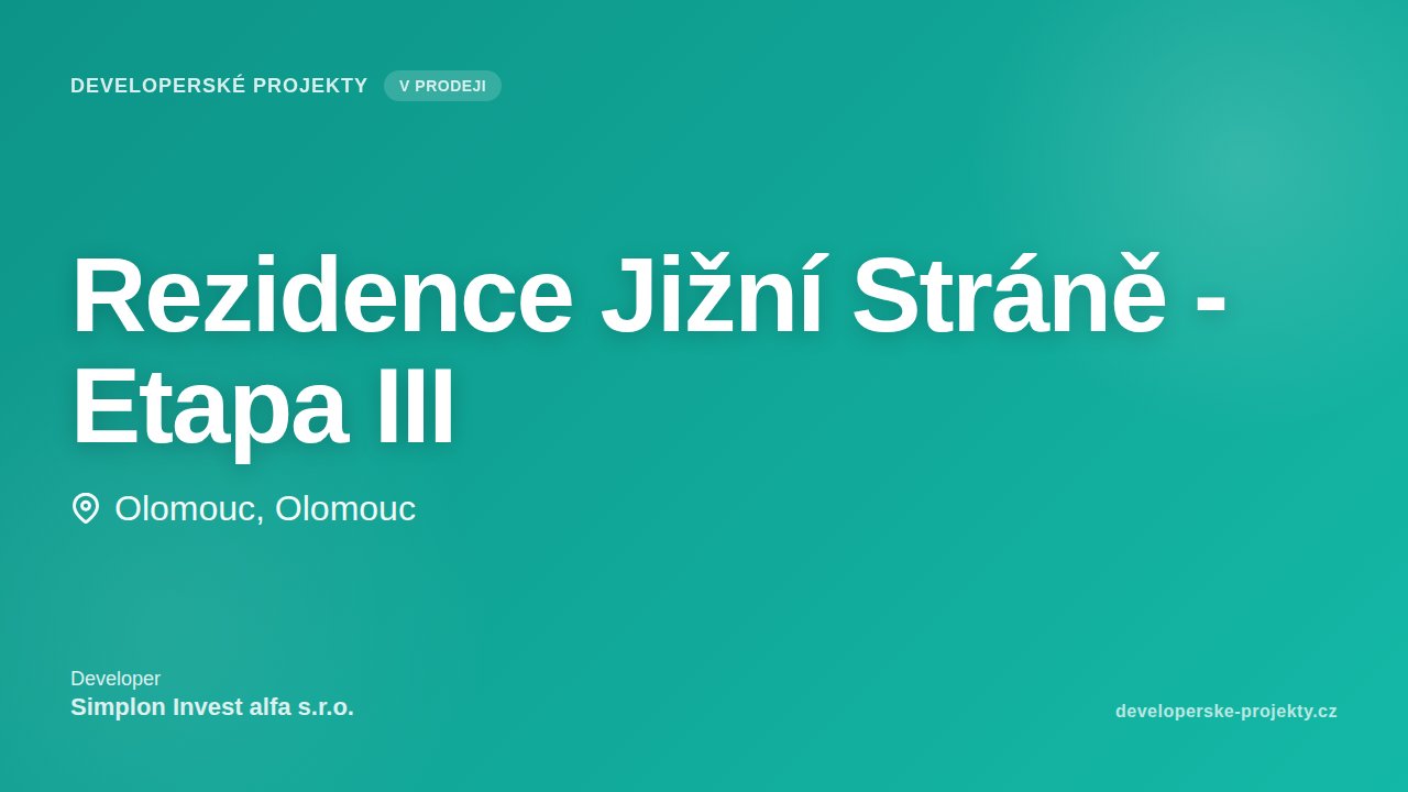 Rezidence Jižní Stráně - Etapa III