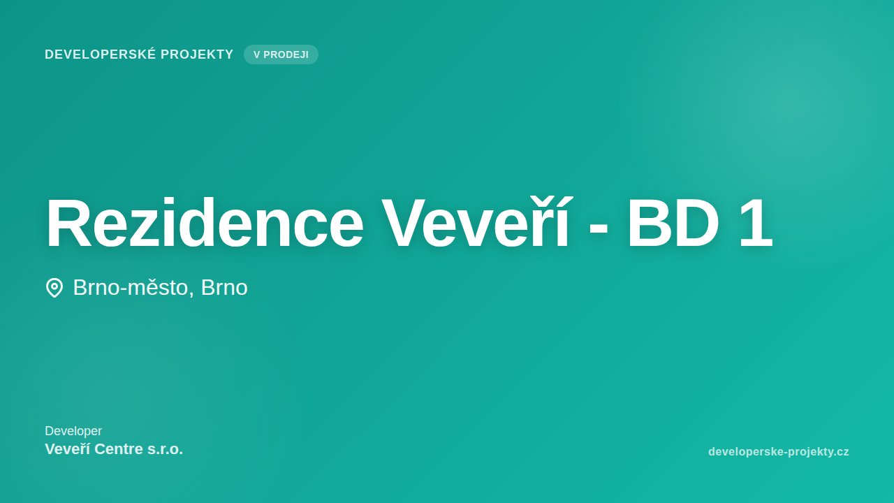Rezidence Veveří - BD 1