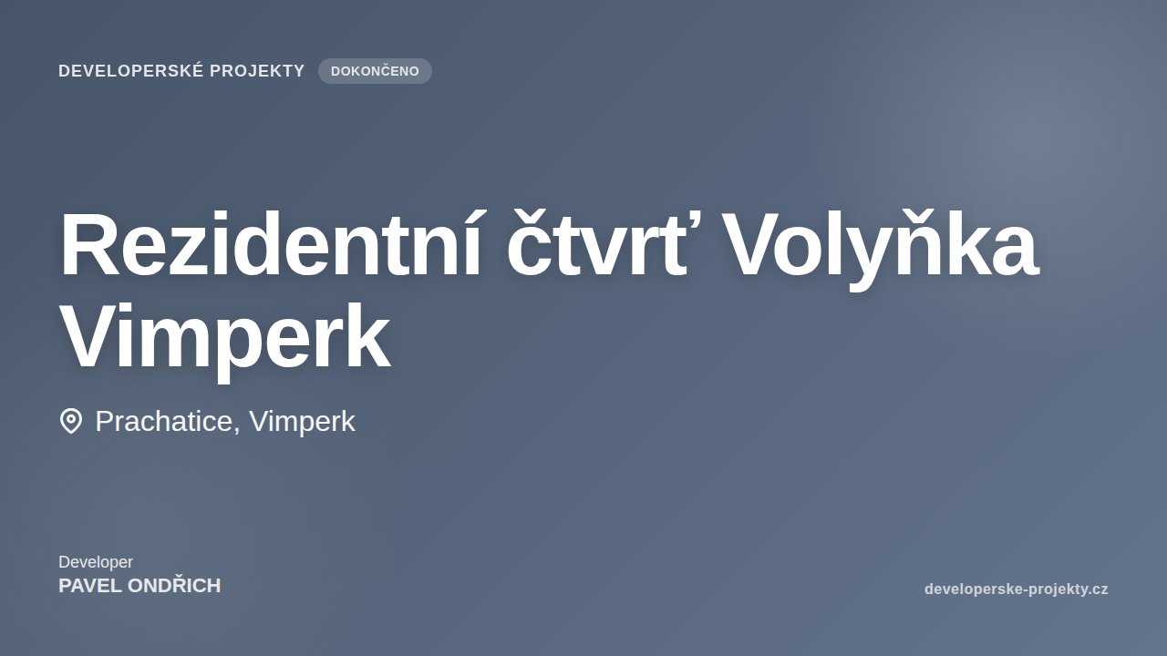 Rezidentní čtvrť Volyňka Vimperk