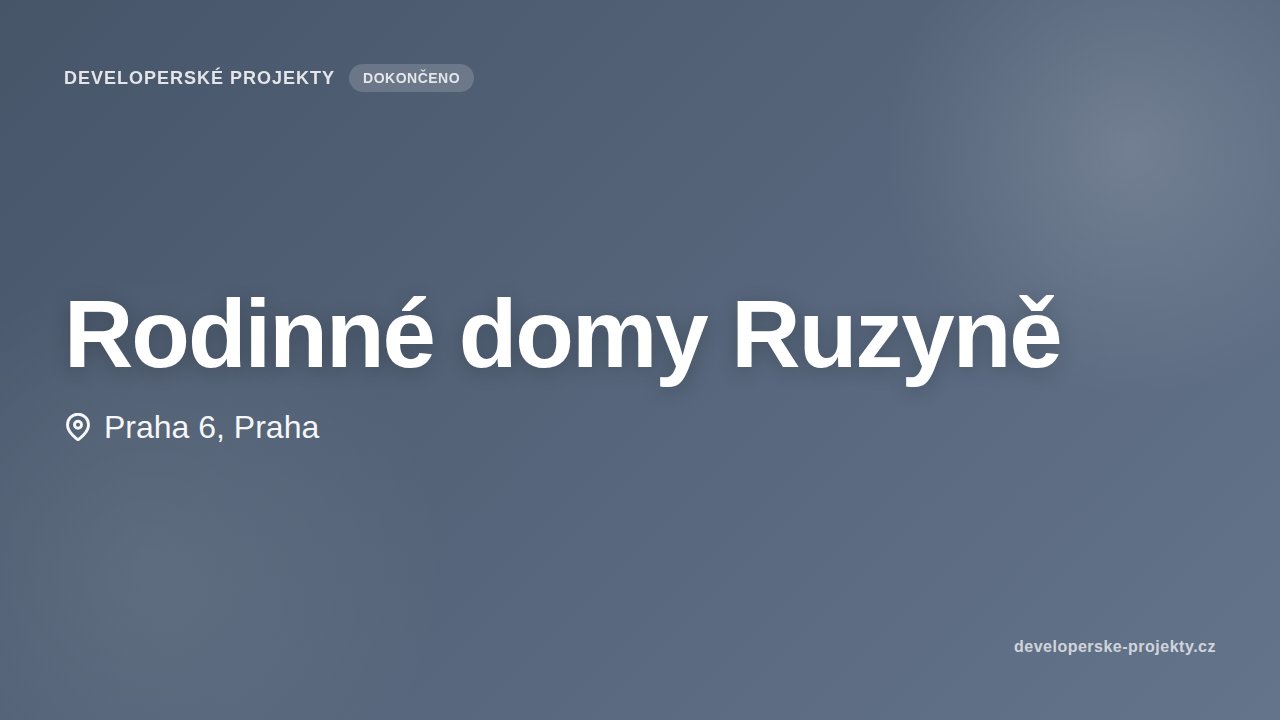 Rodinné domy Ruzyně