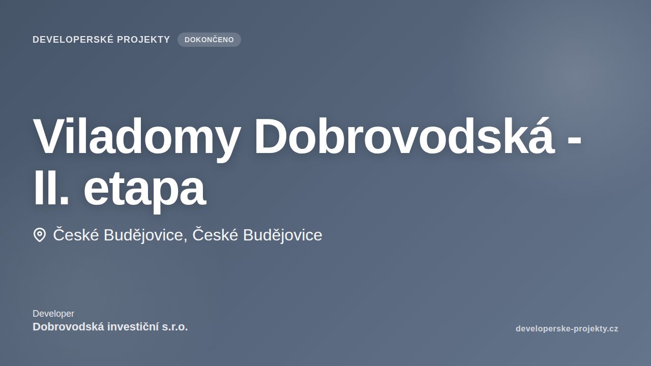Viladomy Dobrovodská - II. etapa